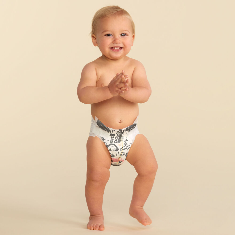Clean Conscious Diaper, Big Trucks, Size 6