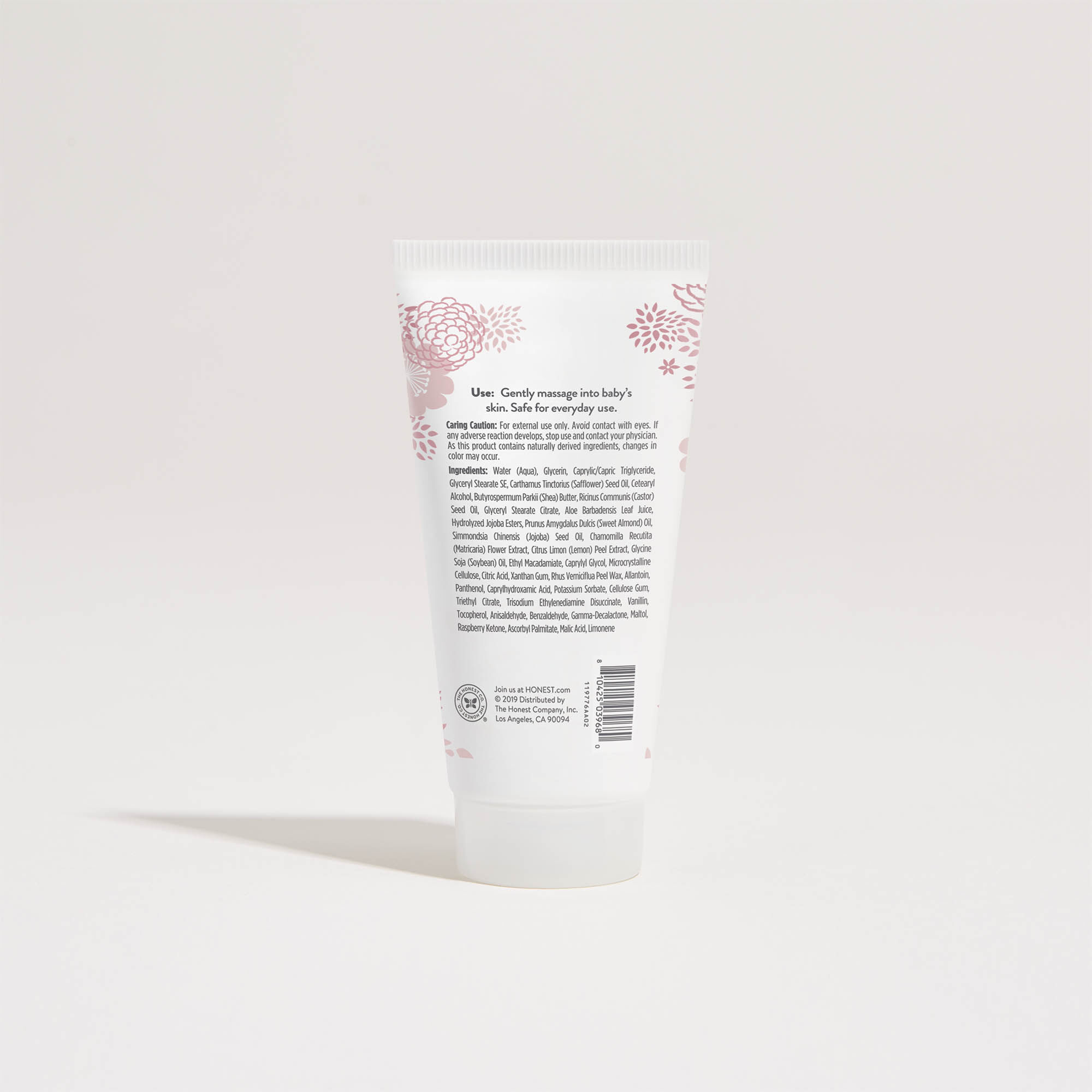 Gently Nourishing, Face + Body Lotion, Travel Size, Back of Product