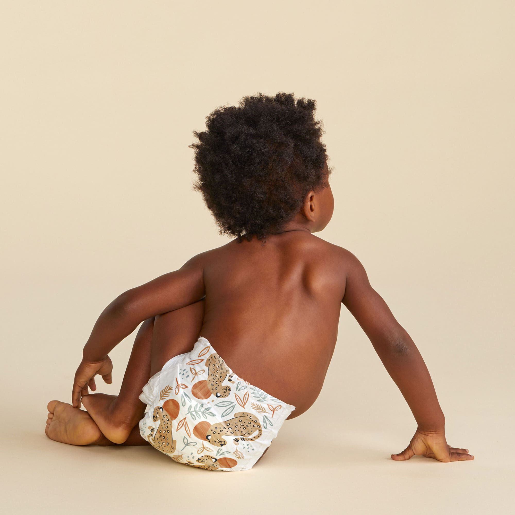 Clean Conscious Diaper, Chillin' Cheetahs, Size 1