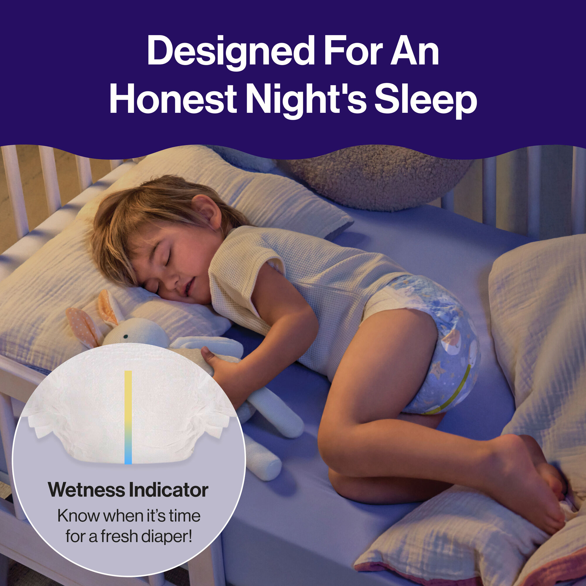 Honest Overnight Diapers, Cozy Cloud, Size 6 | Honest