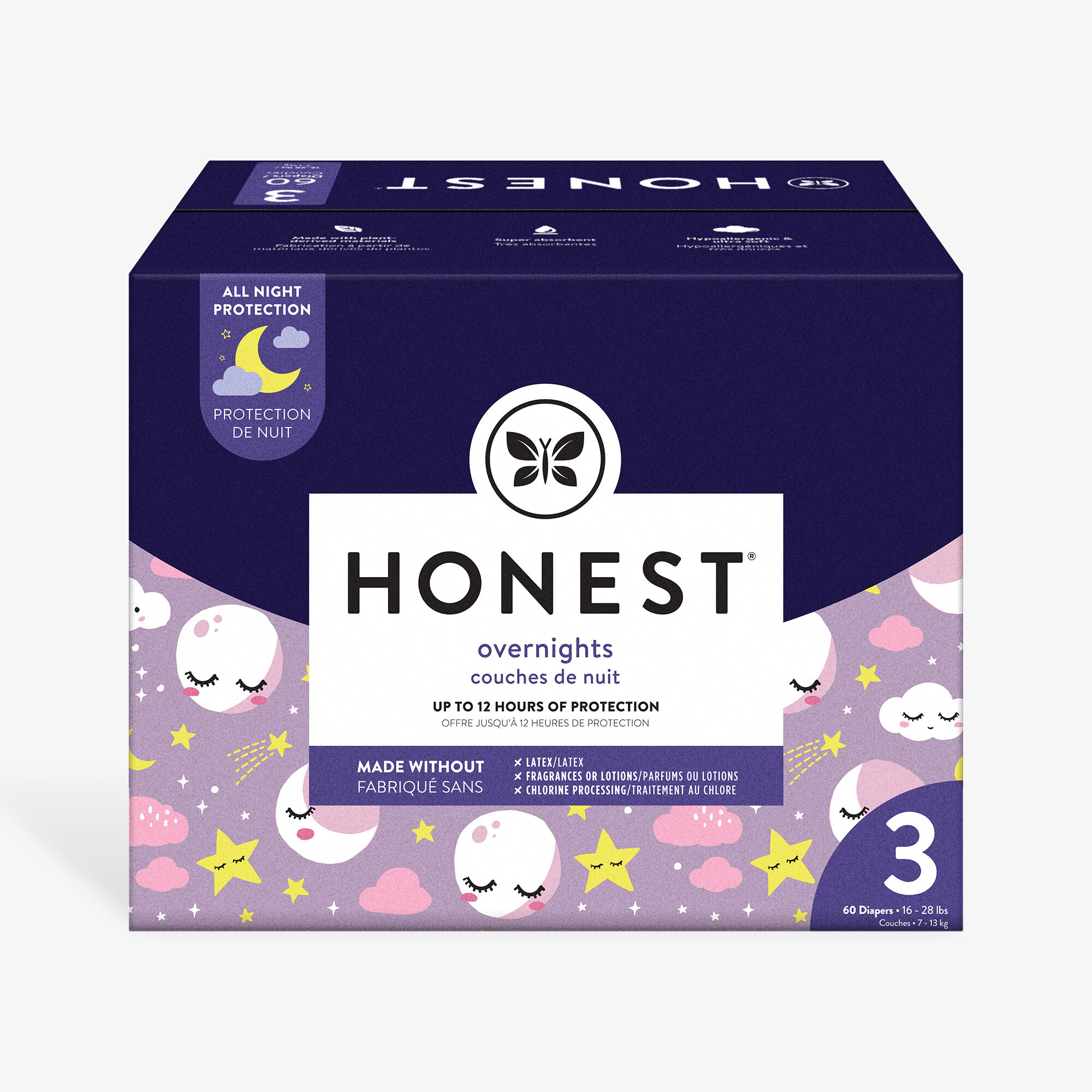 Overnight Diaper Box Night Time Baby Diapers Honest
