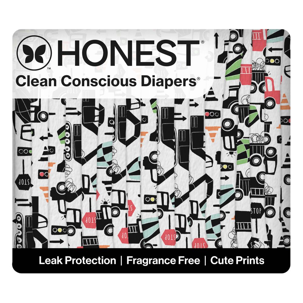 Honest Clean Conscious Diaper®, Big Trucks, Size 3