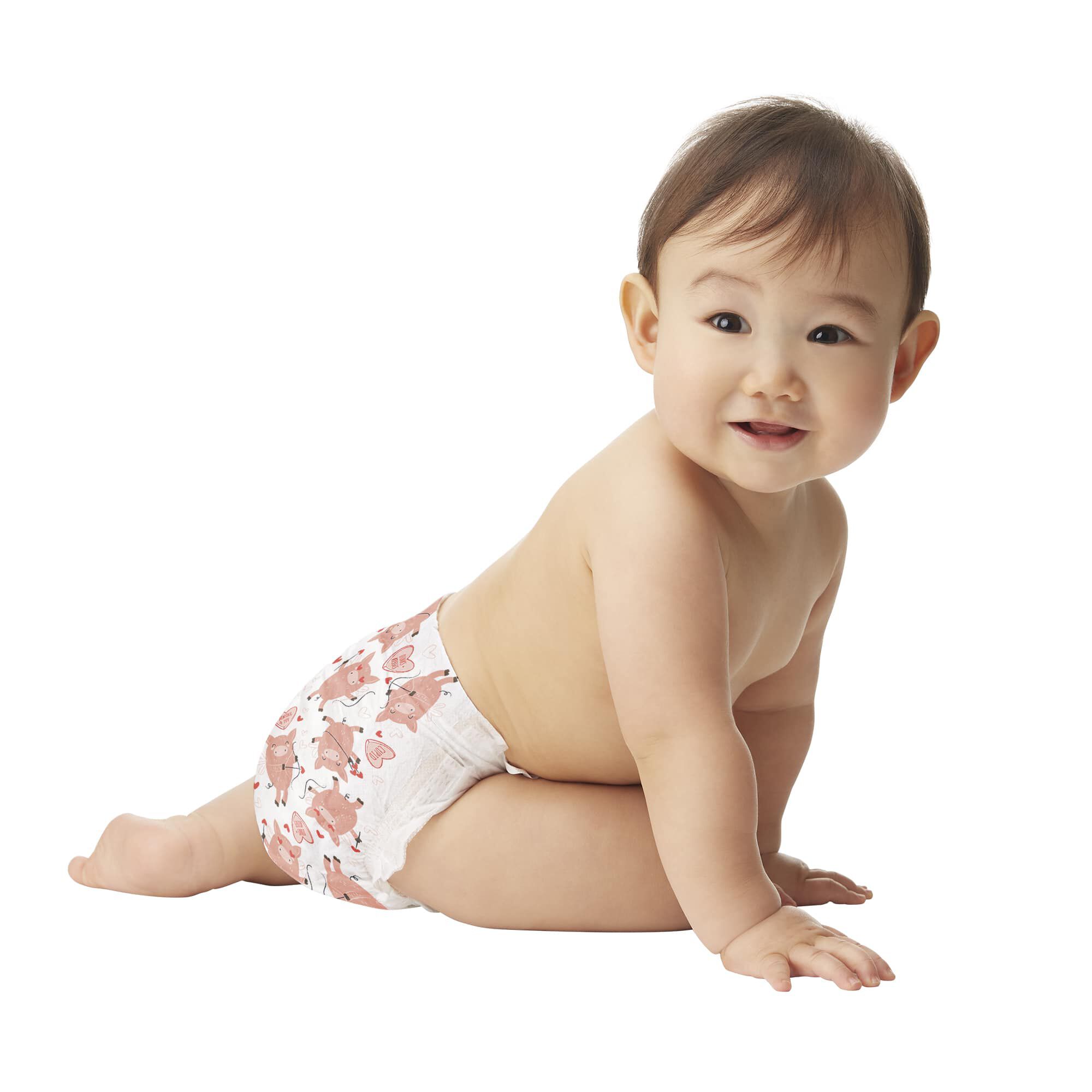 Clean Conscious Diaper, Crazy Cupig Love, Size 1