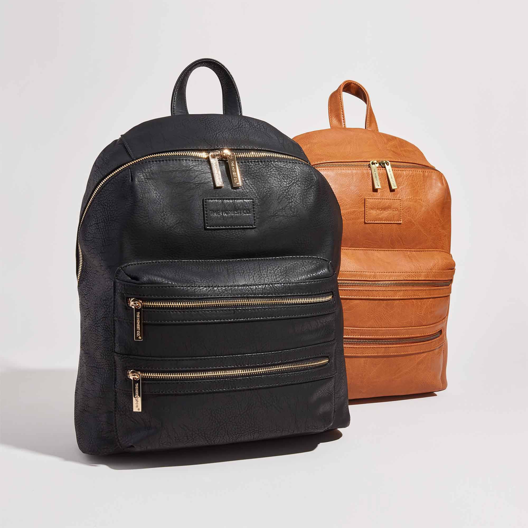 Vegan Leather Diaper Bag Book Bag Backpack Honest