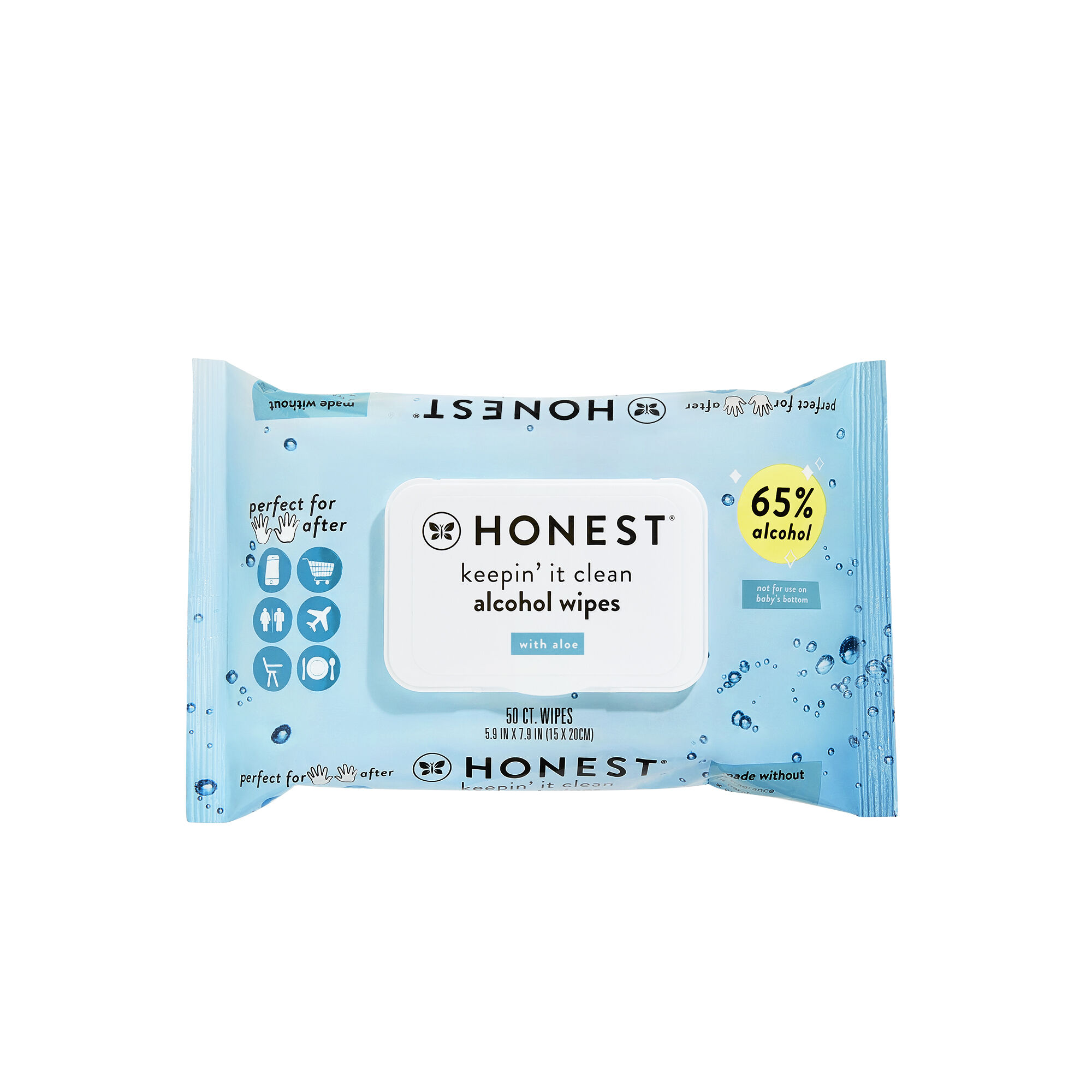 Sanitizing Alcohol Wipes, 50 Count, Free + Clear