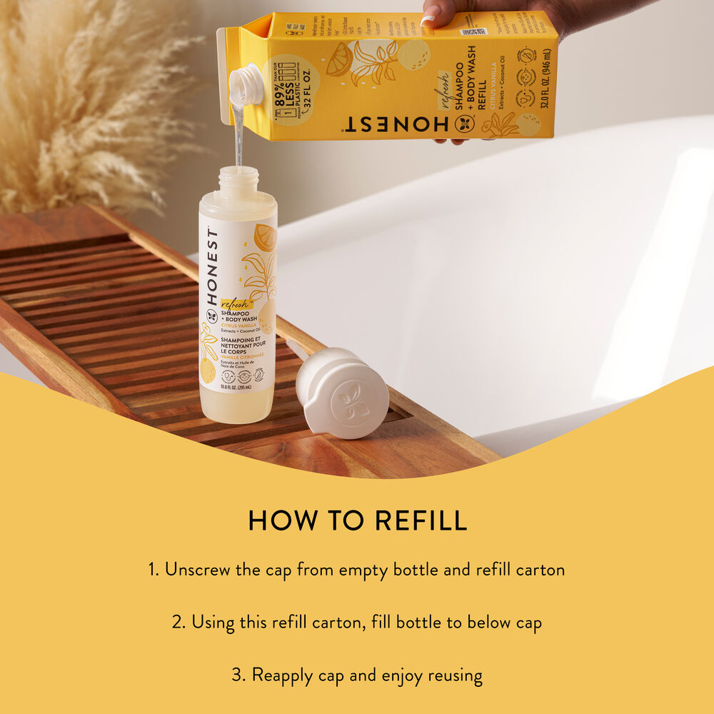 Shampoo Body Wash, Carton Refill, Citrus Vanilla