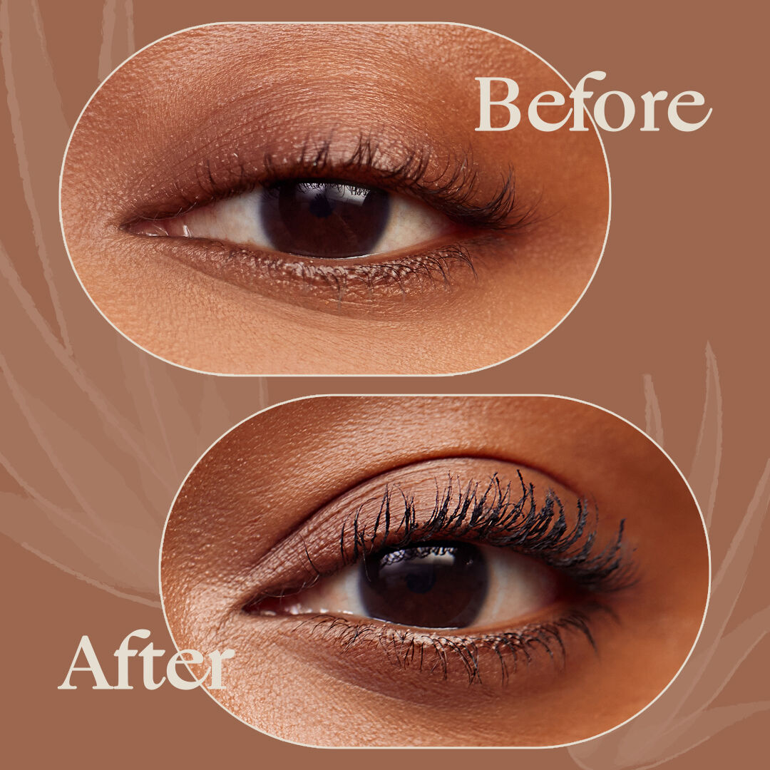 Mascara before outlet and after