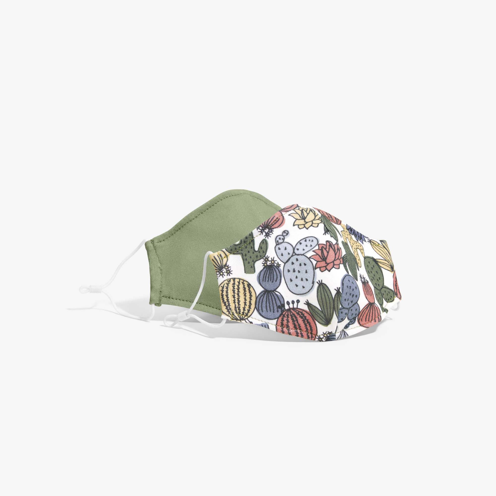 Kids Cotton Face Masks, 2-Pack, Cactus