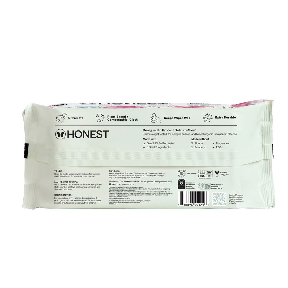 Rose Blossom, 60 Count Wipes