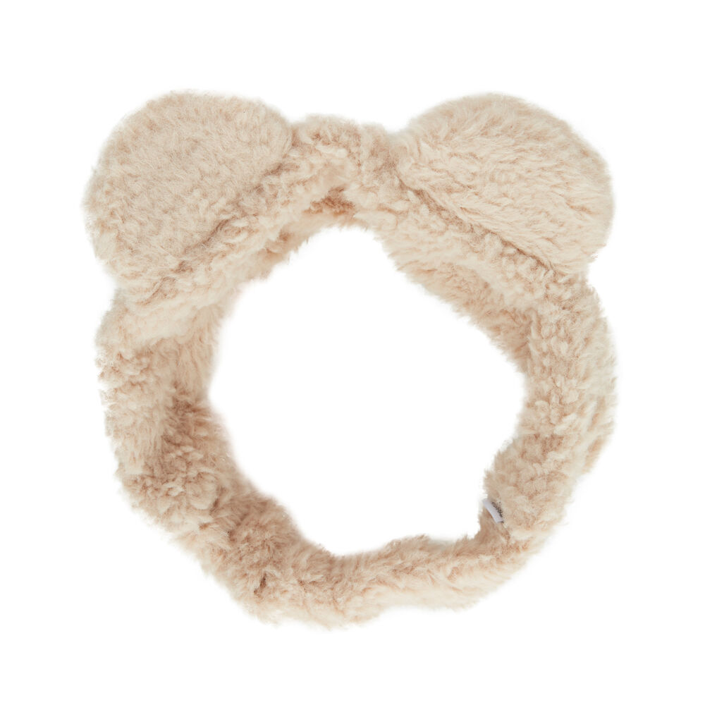 Fuzzy Headband, Natural Sand