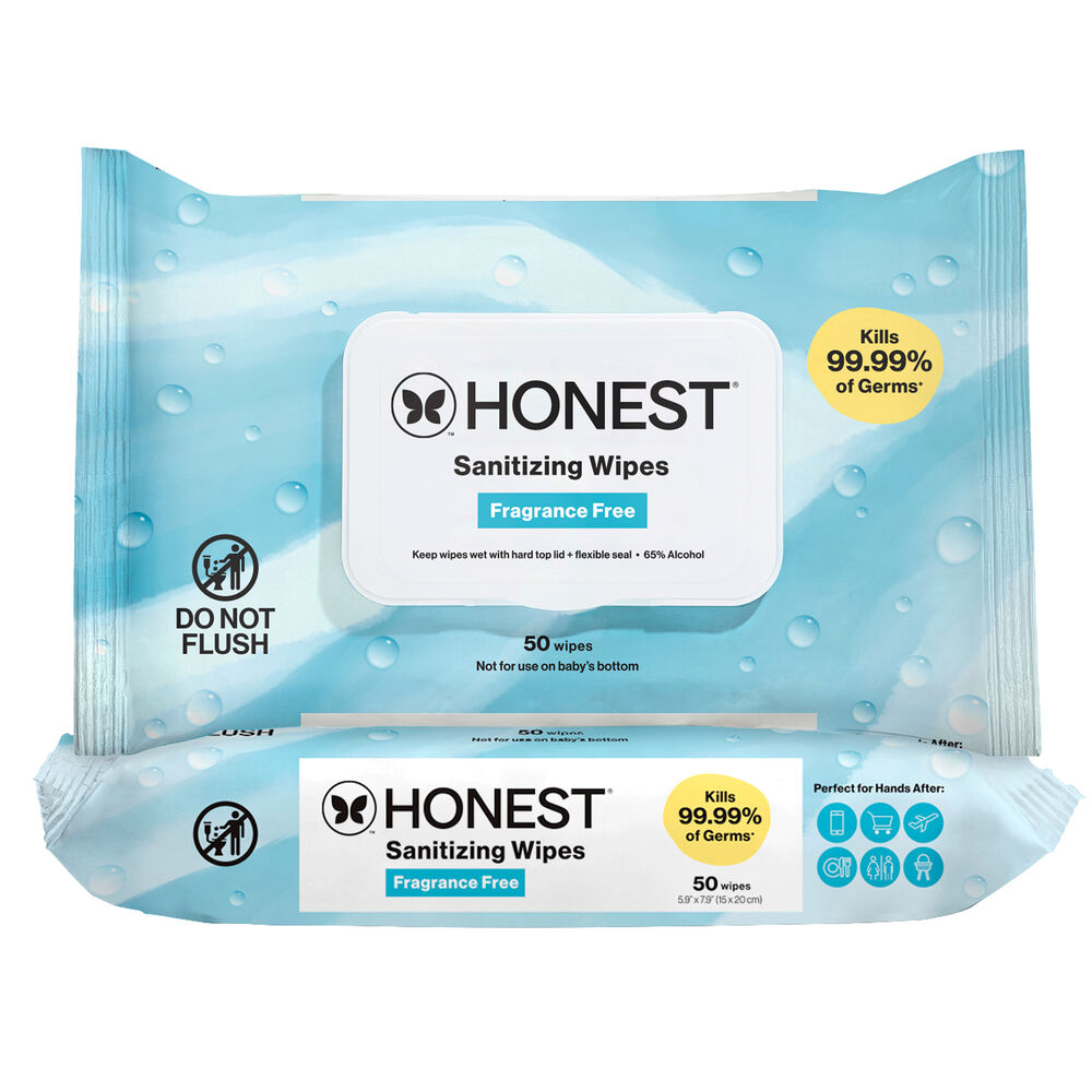 Sanitizing Alcohol Wipes, 100 Count, Free + Clear