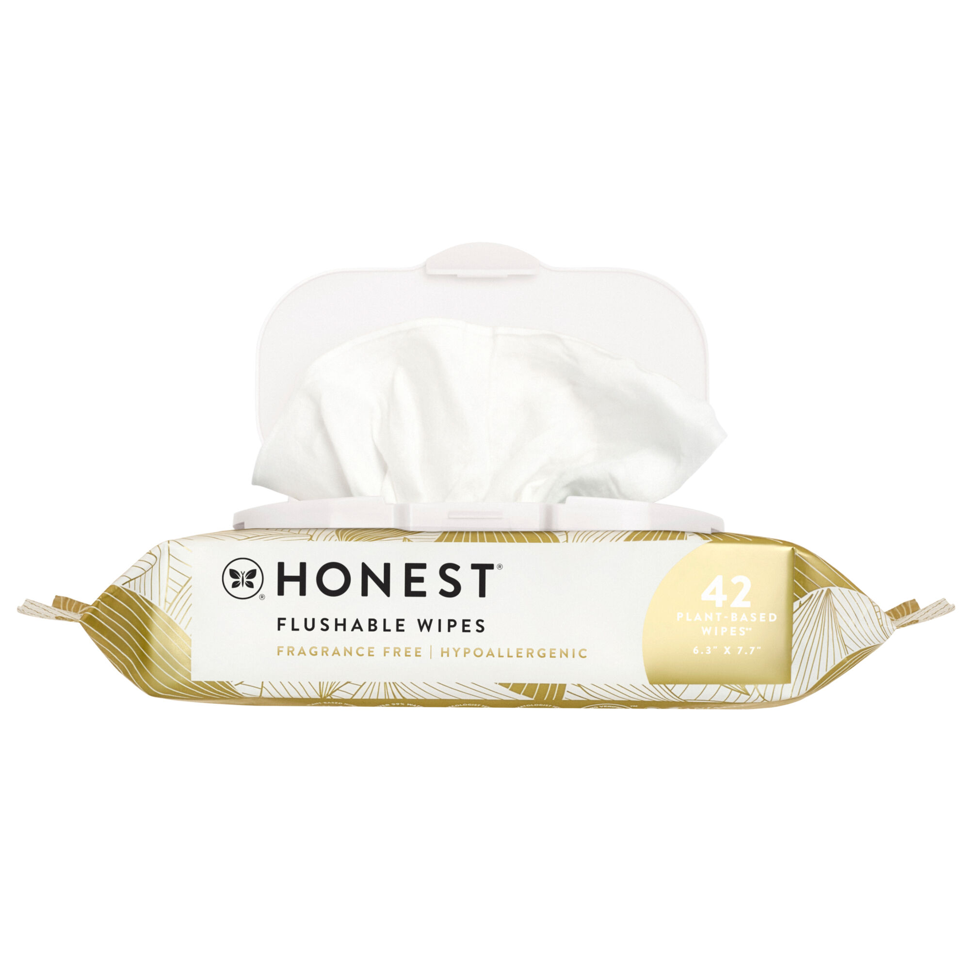 Flushable Wipes, Gilded Wings, 42 Count