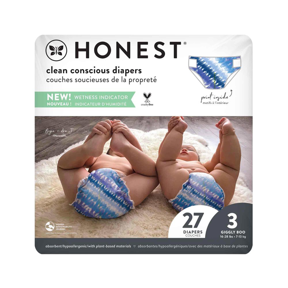 Clean Conscious Diaper, Tie-Dye For, Size 3