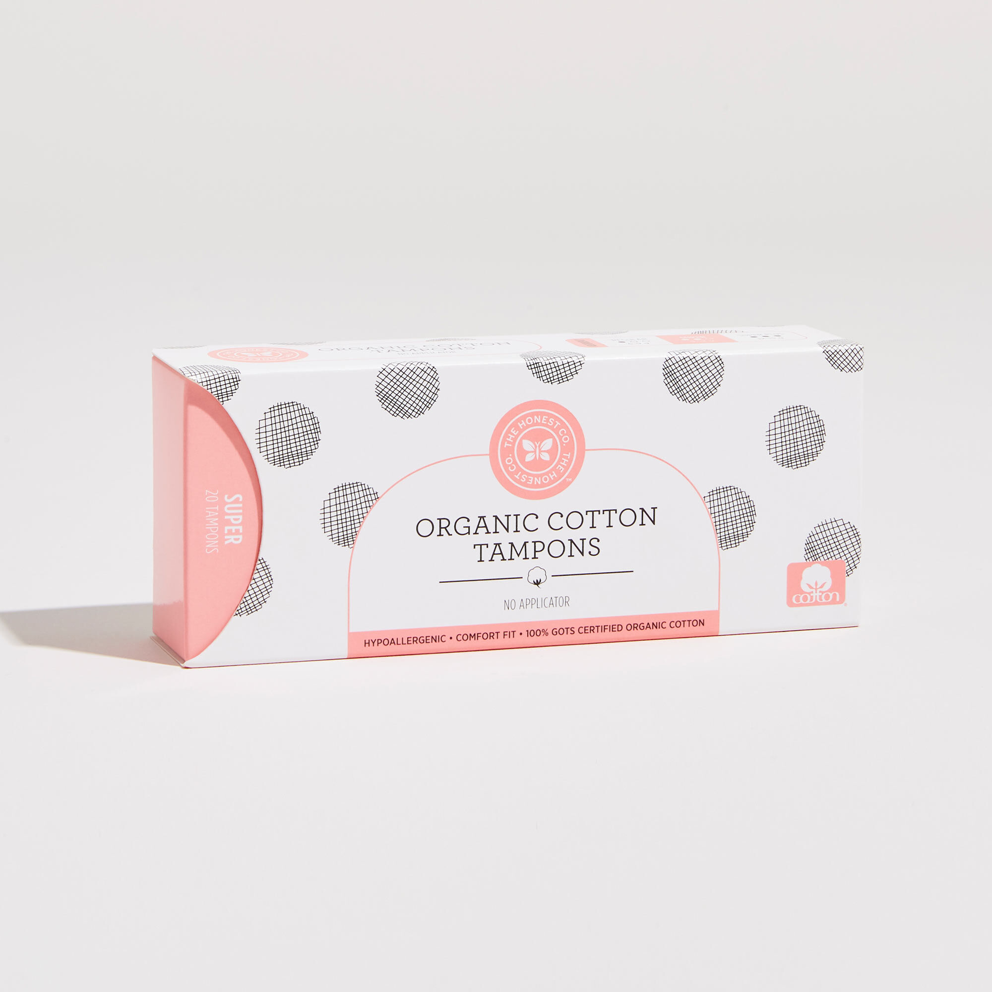 Organic Cotton Tampons, No Applicator Honest