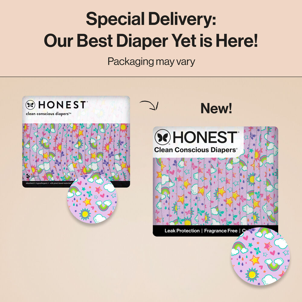 Honest Clean Conscious Diaper Box, Skys the Limit + Wingin It, Size 6