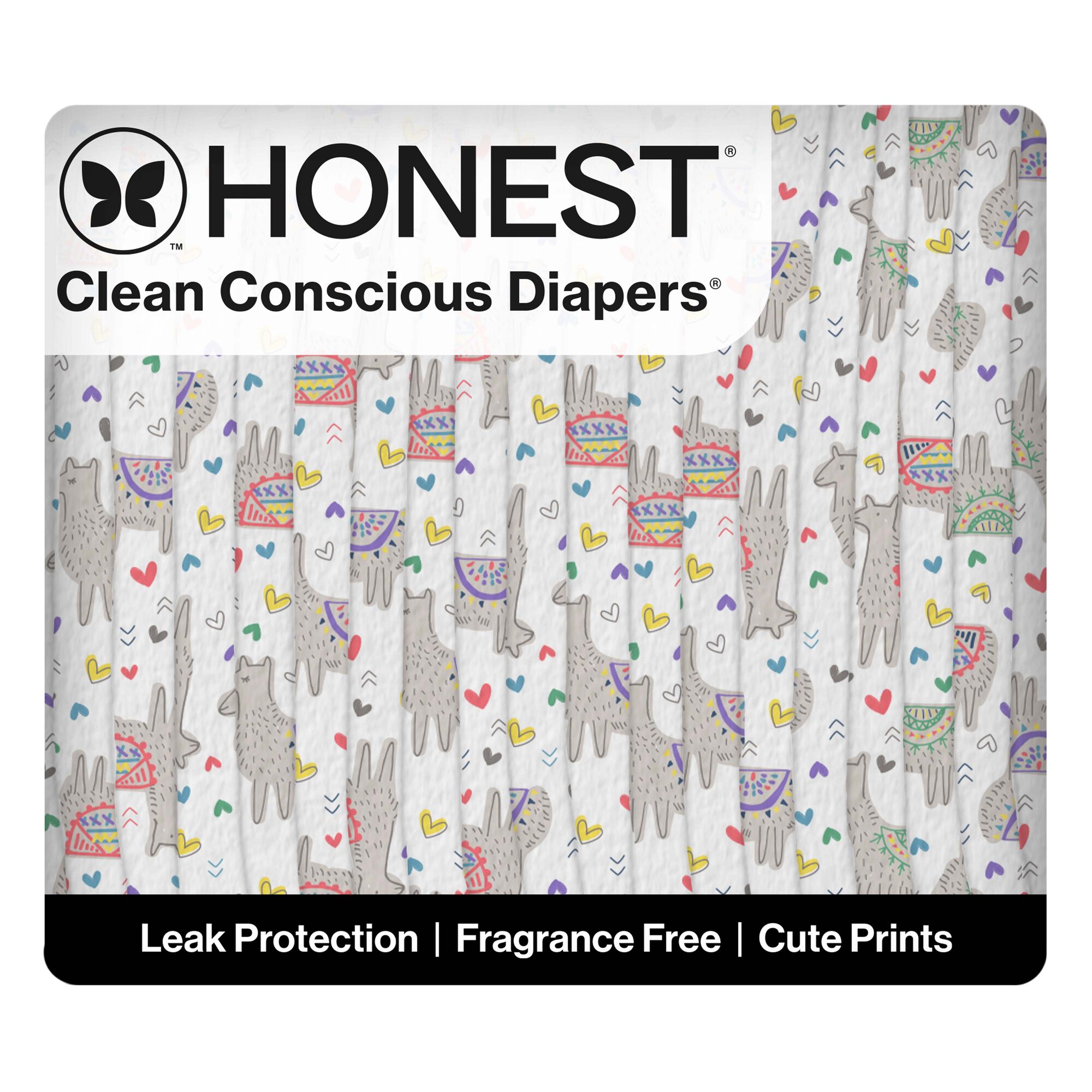 Honest Clean Conscious Diaper®, All The Alpacas, Size 3