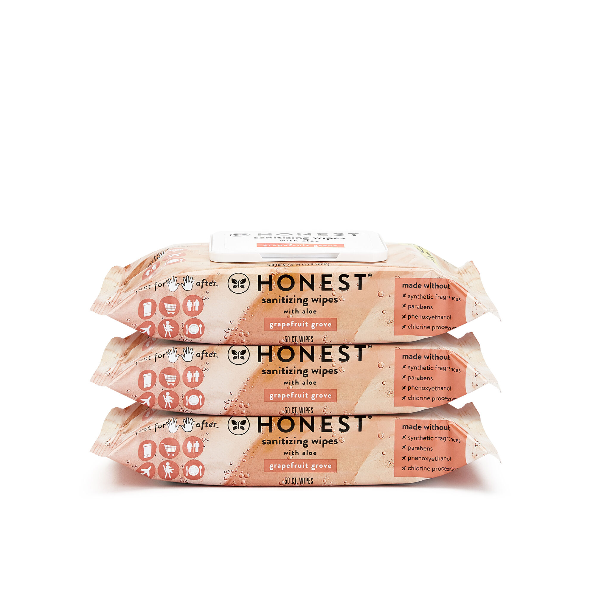 Sanitizing Alcohol Wipes, 150 Count, Grapefruit Grove