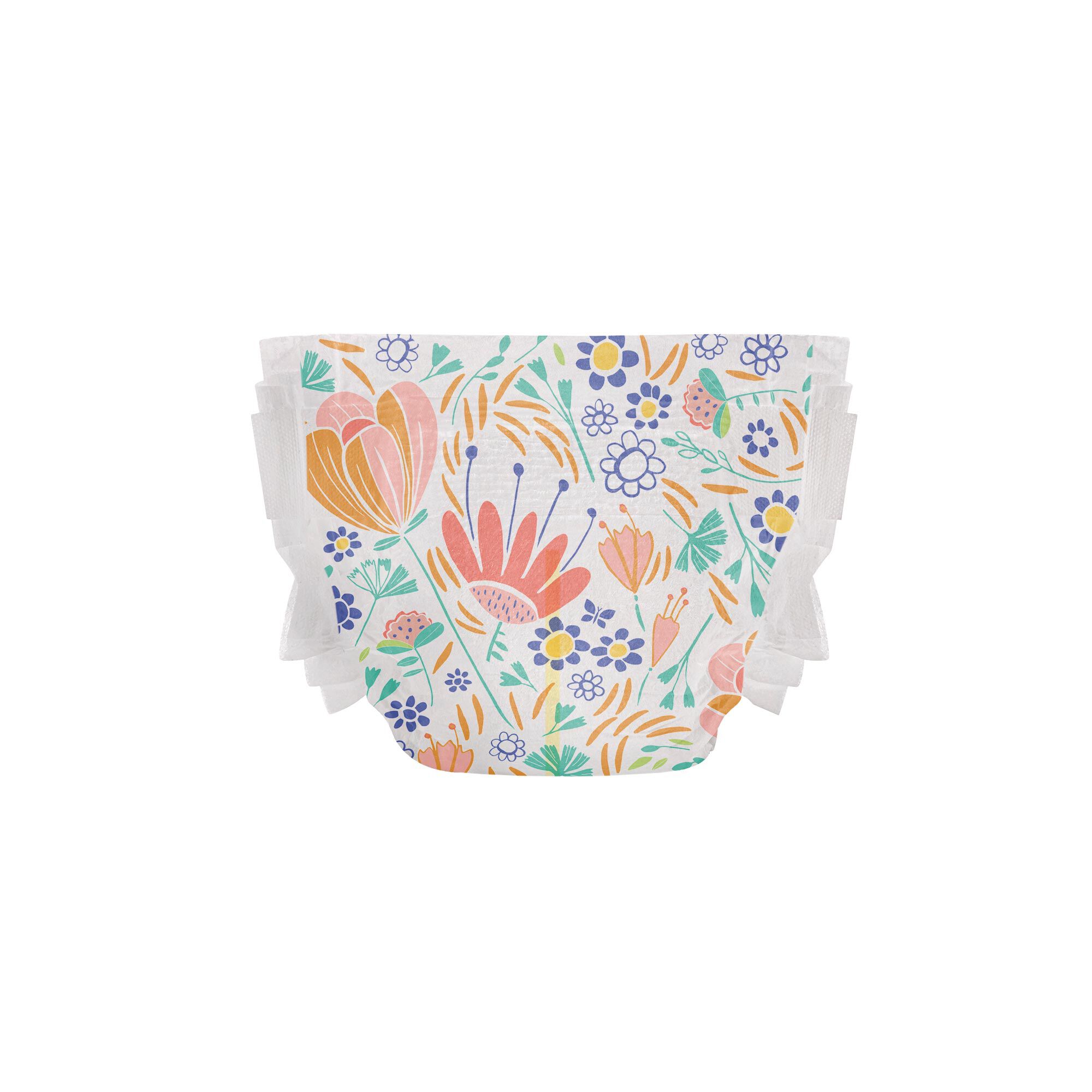 Clean Conscious Diaper, Flower Power, Size 4