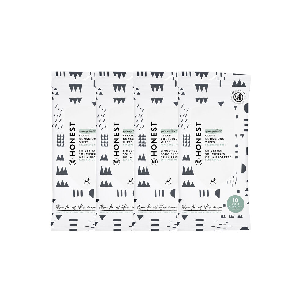 Pattern Play, 10 Count Wipes, 4-Pack