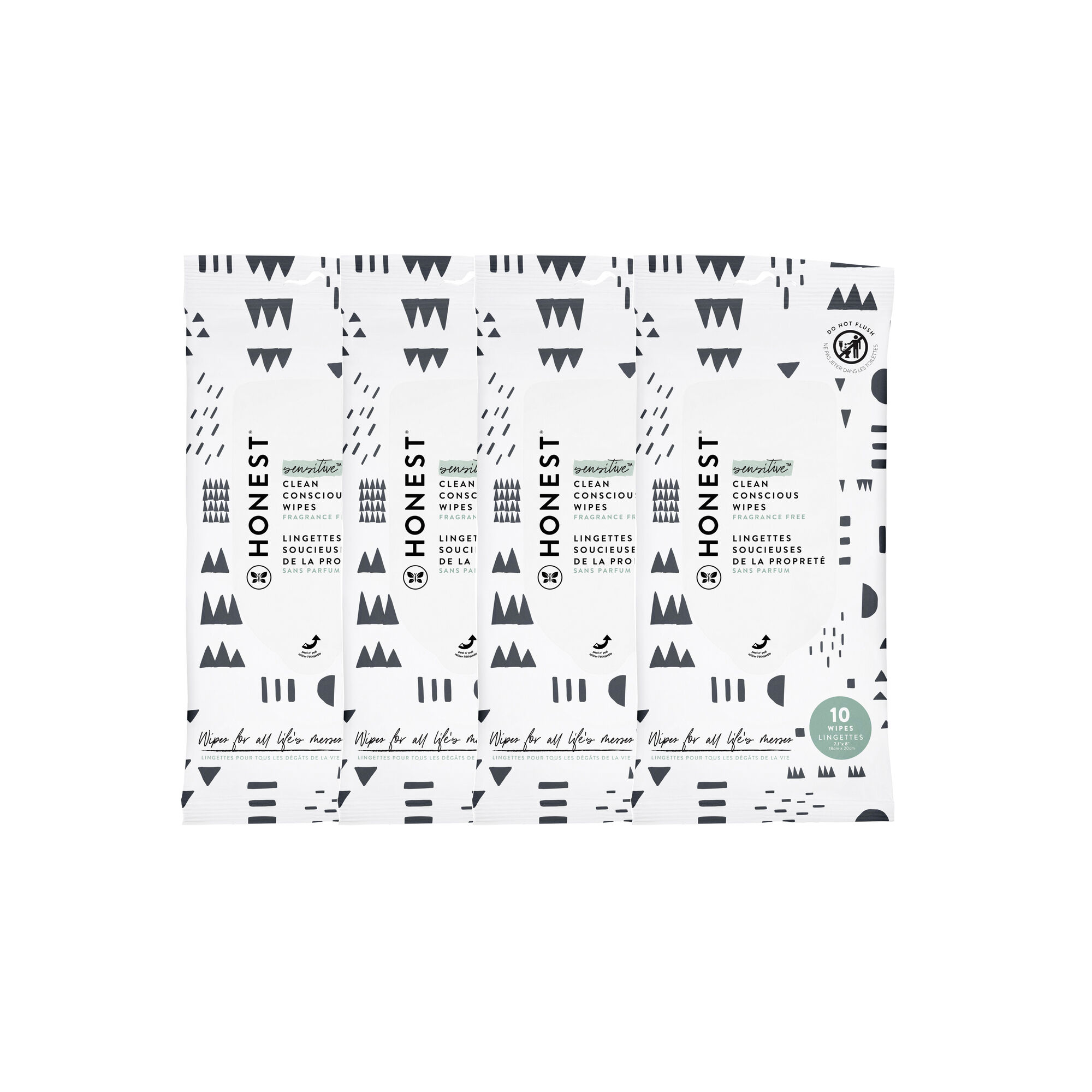 Pattern Play, 10 Count Wipes, 4-Pack