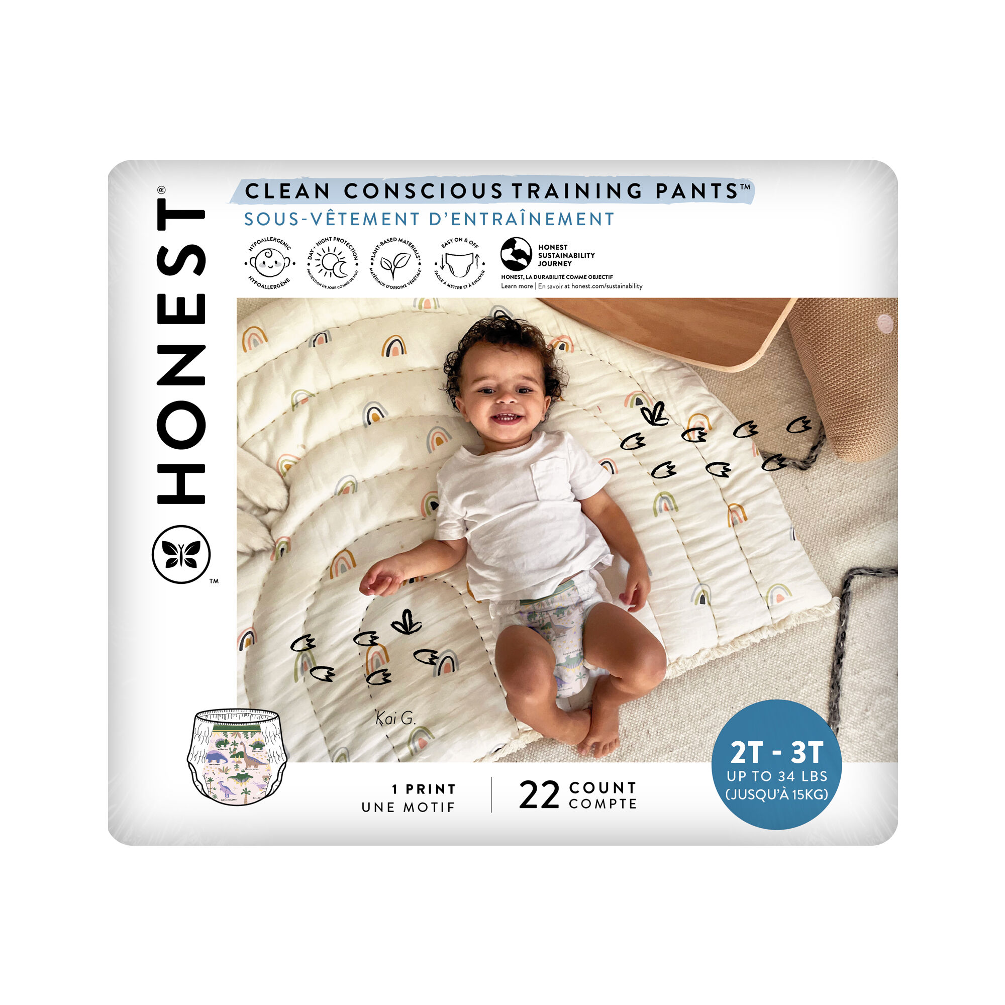 【U LAN】Pig incision set-up half training pants Potty Training Pants, Rompin' + Stompin', Size 2T/3T