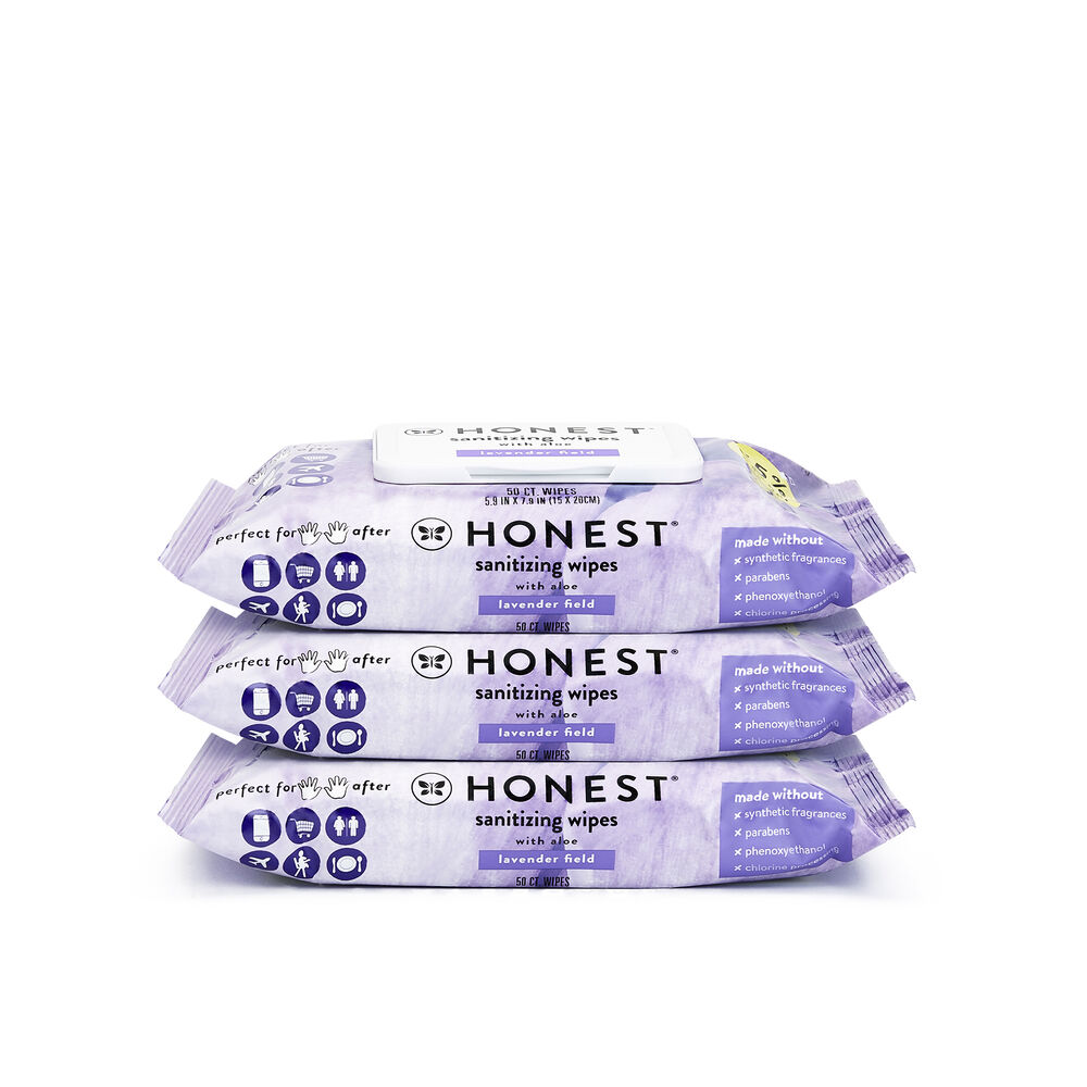 Sanitizing Alcohol Wipes, 150 Count, Lavender Field