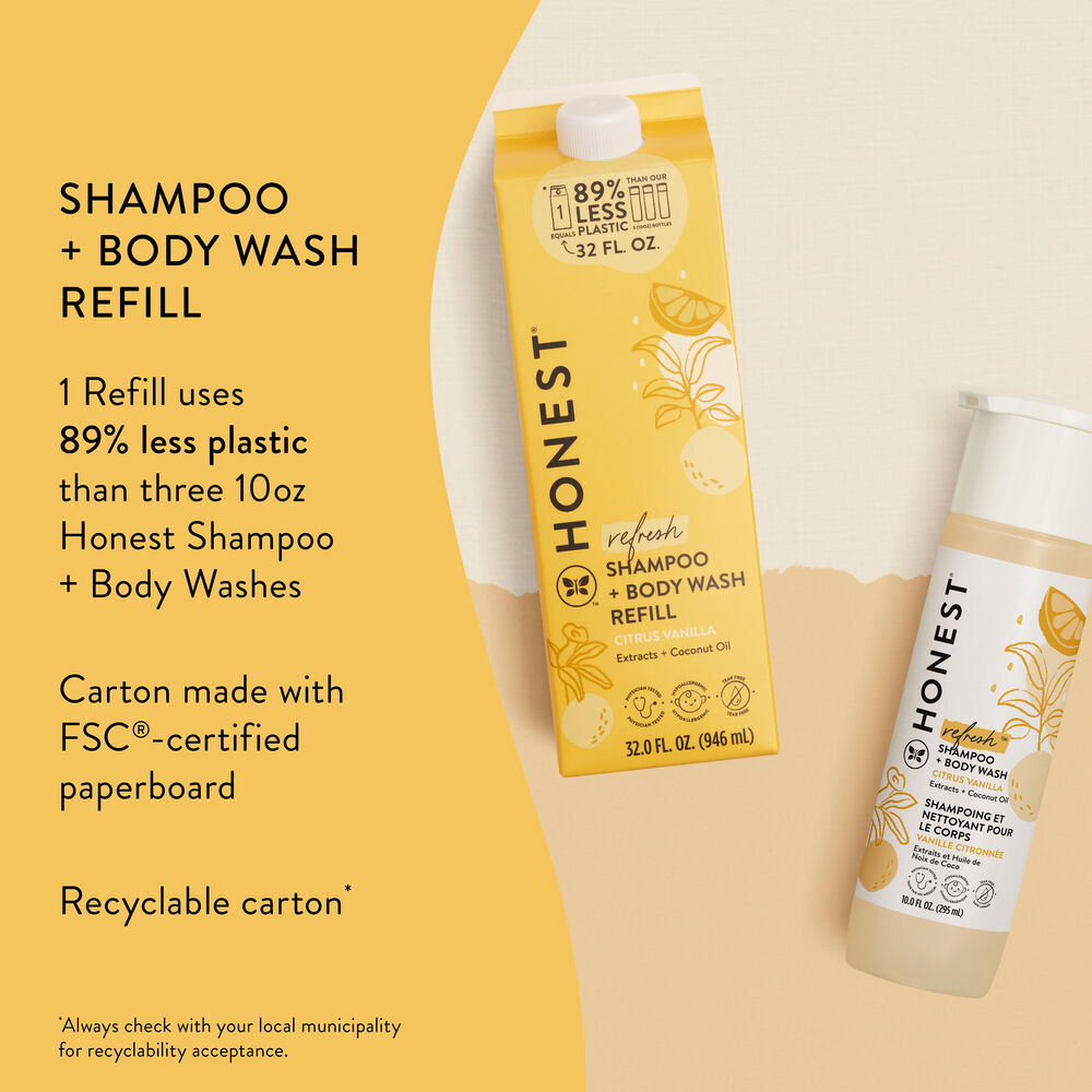 Shampoo Body Wash, Carton Refill, Citrus Vanilla