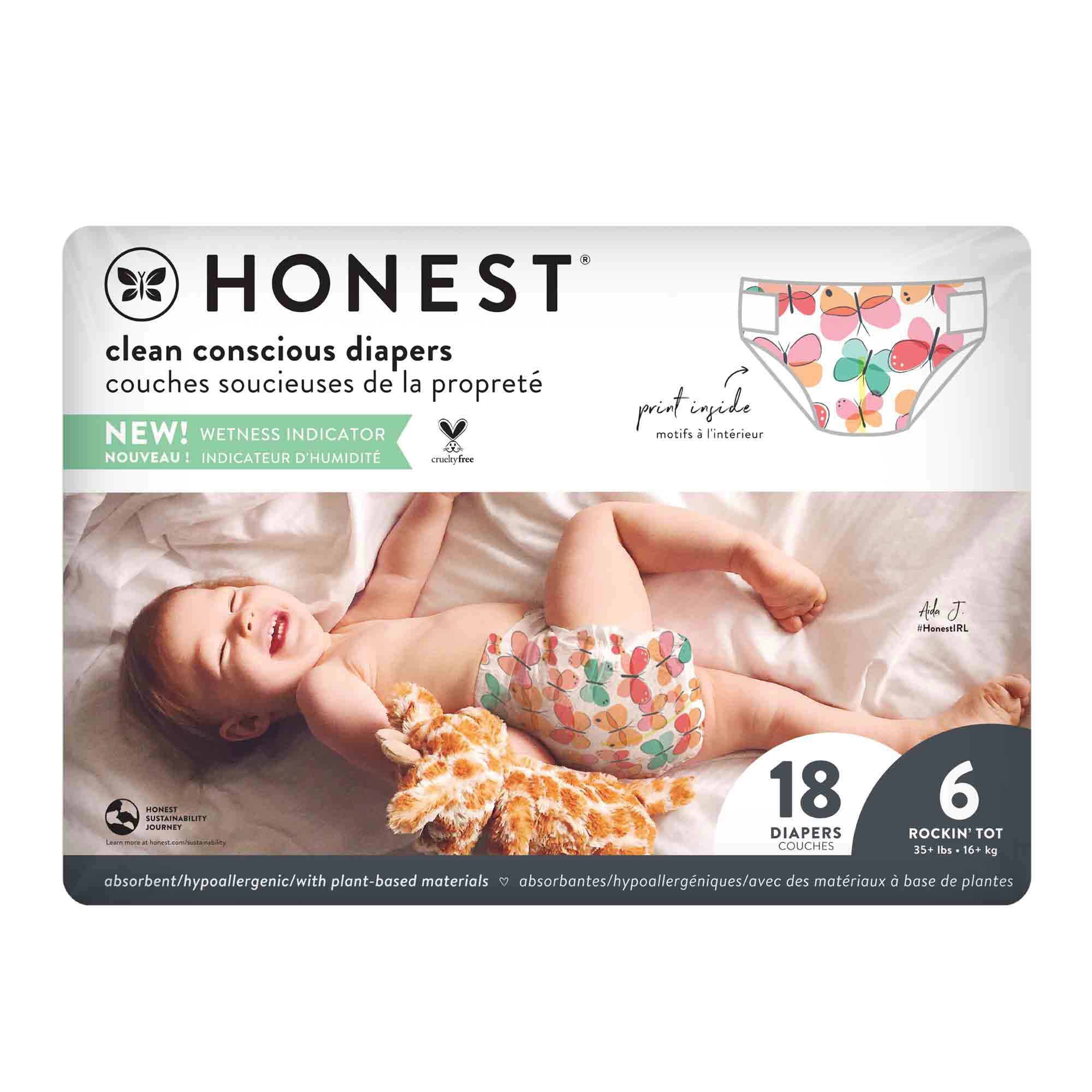 Clean Conscious Diaper, Wingin It, Size 6