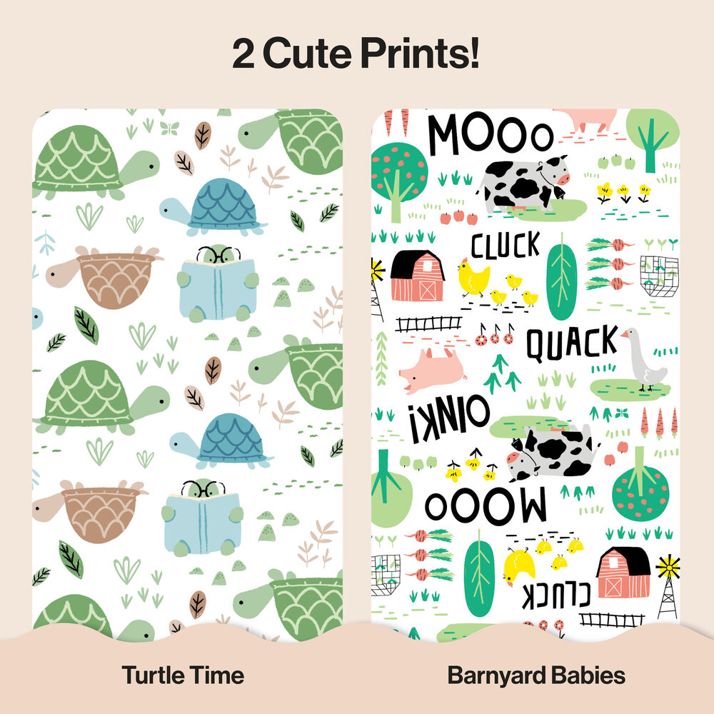 Honest Clean Conscious Diaper Box, Barnyard Babies + Turtle Time, Size 1