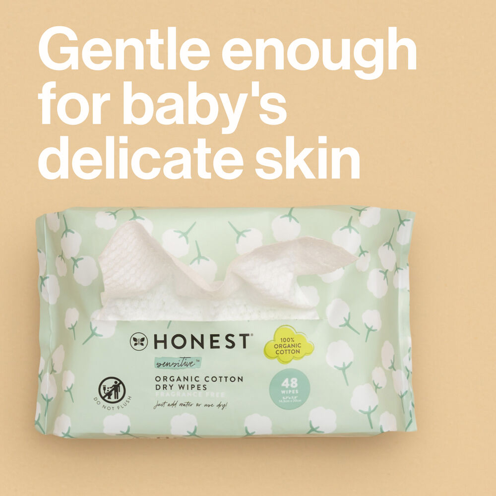 Honest Dry Wipes, 48 Count