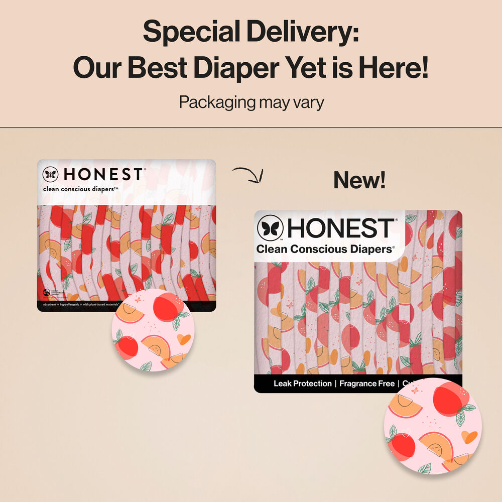 Honest Clean Conscious Diaper®, Just Peachy, Size 3
