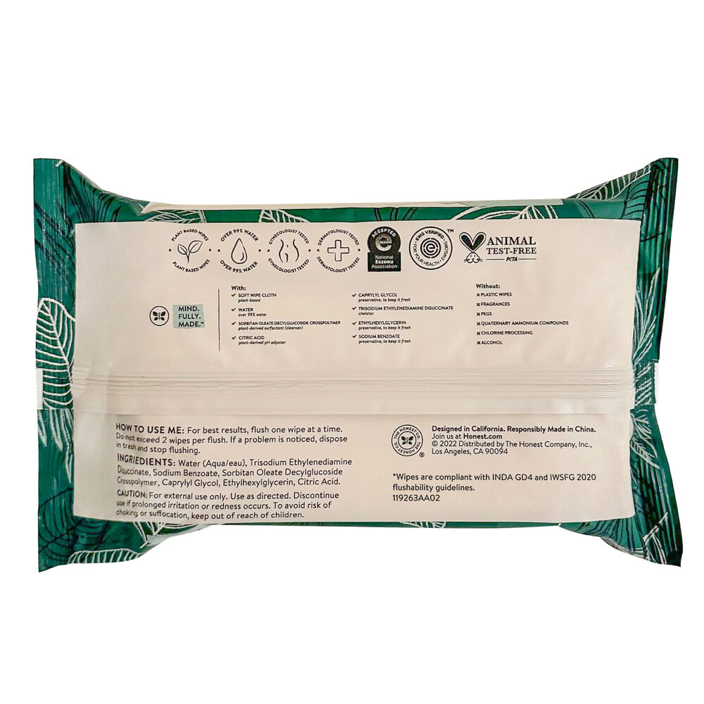 Flushable Wipes, Tropical Leaves, 336 Count