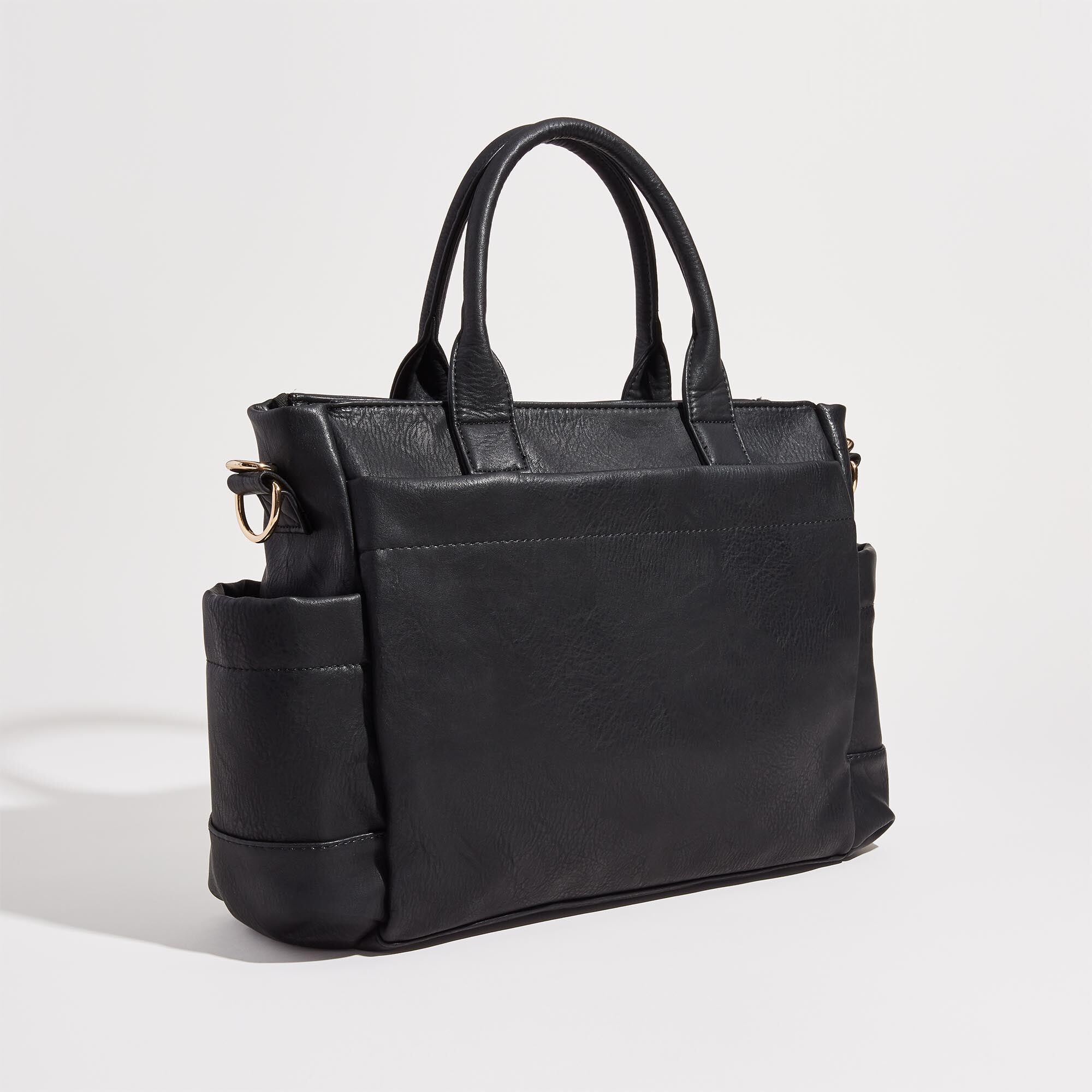 Diaper Bag Tote In Vegan Leather