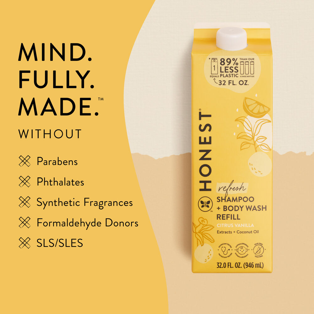 Shampoo Body Wash, Carton Refill, Citrus Vanilla