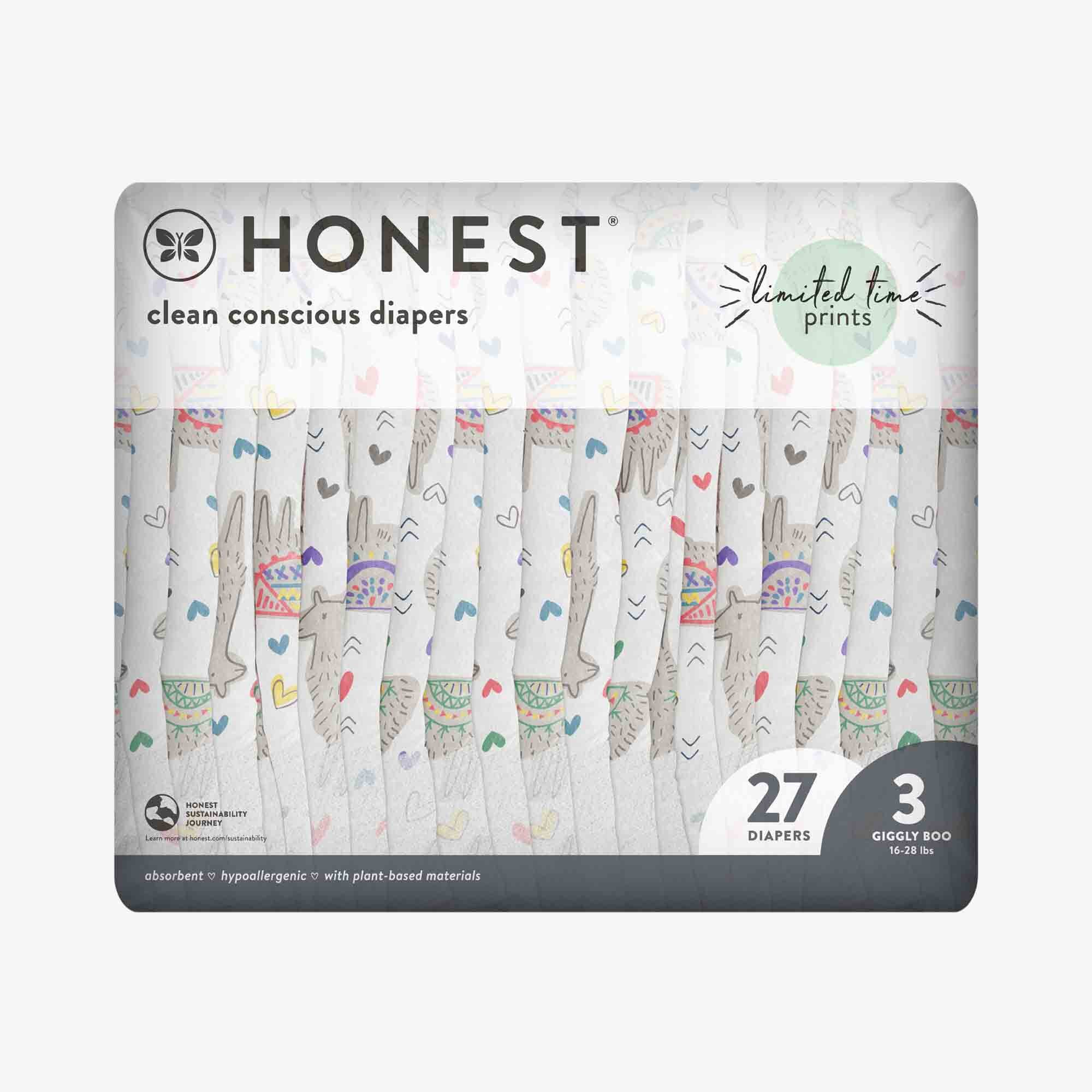 Save on Honest Size 3 Diapers 16-28 lbs Multi-Colored Giggly Boo Cactus  Order Online Delivery