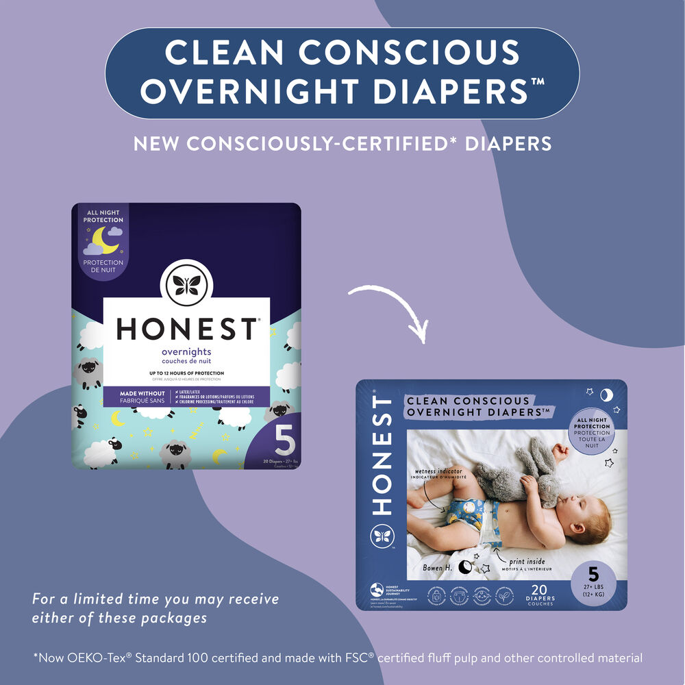 Overnight Diapers, Cozy Cloud, Size 5