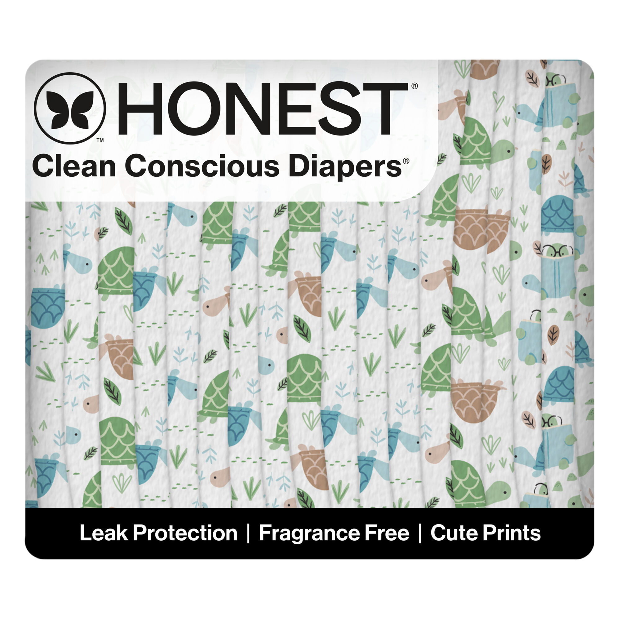 Honest Clean Conscious Diaper, Turtle Time, Size 1