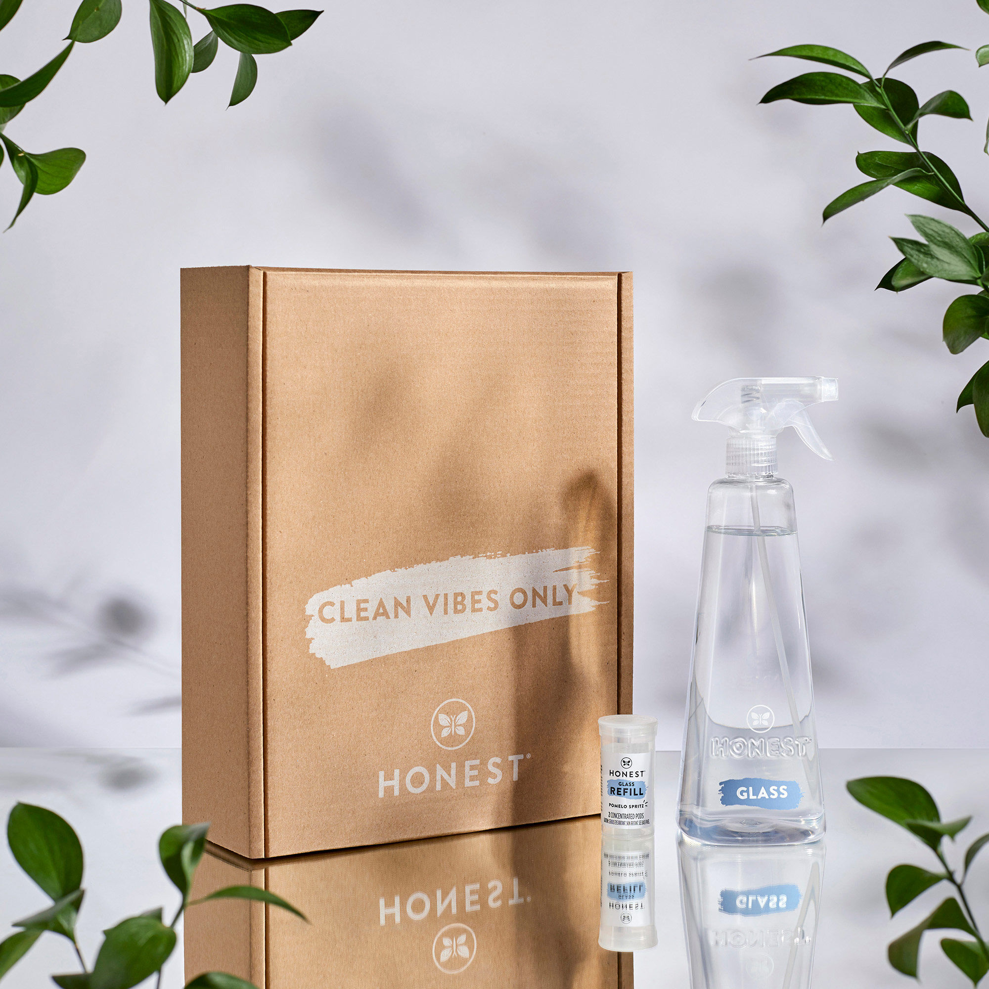 Glass Refillable Cleaning Kit, Starter Set