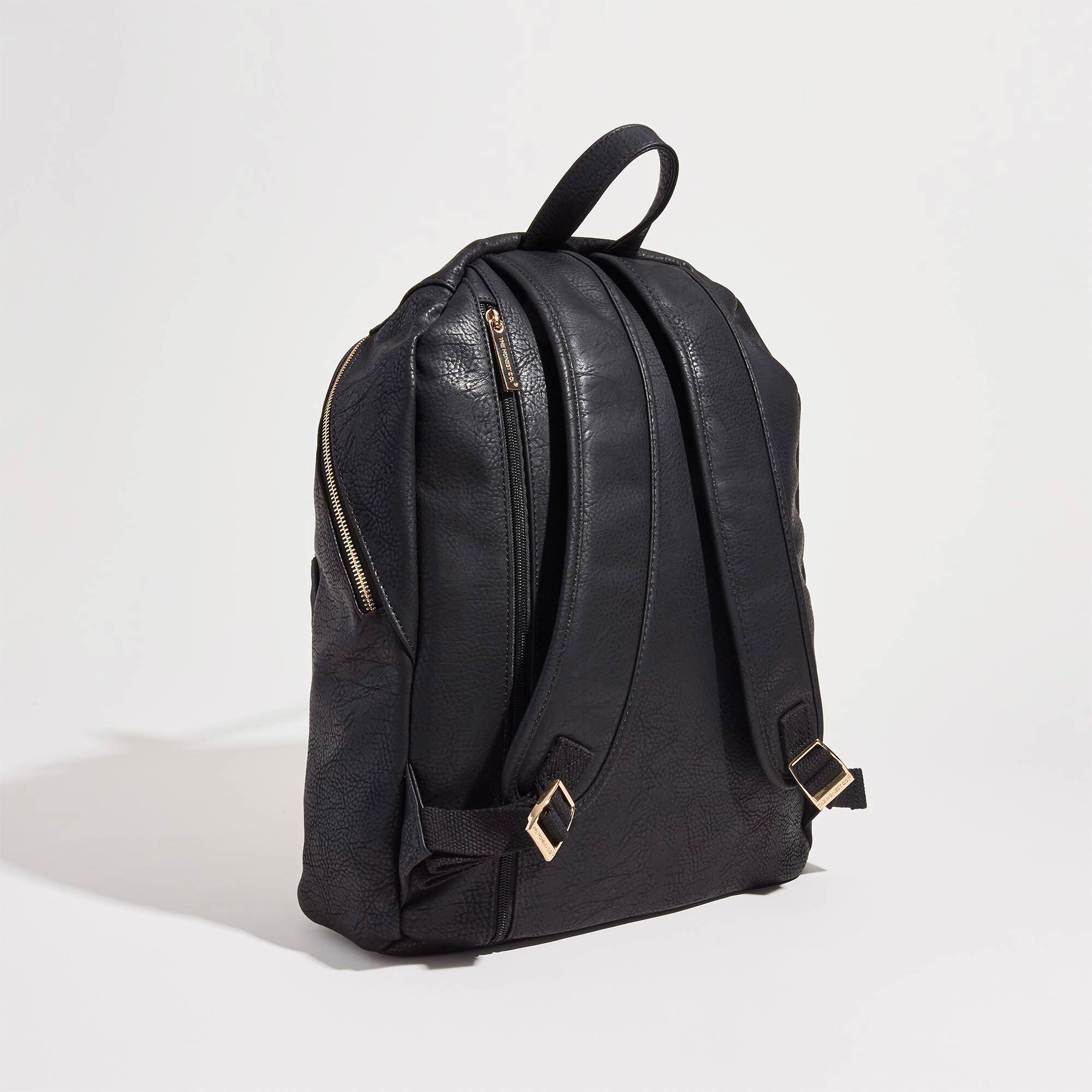 Tuscan's Black Genuine Calf Leather Backpack at FORZIERI