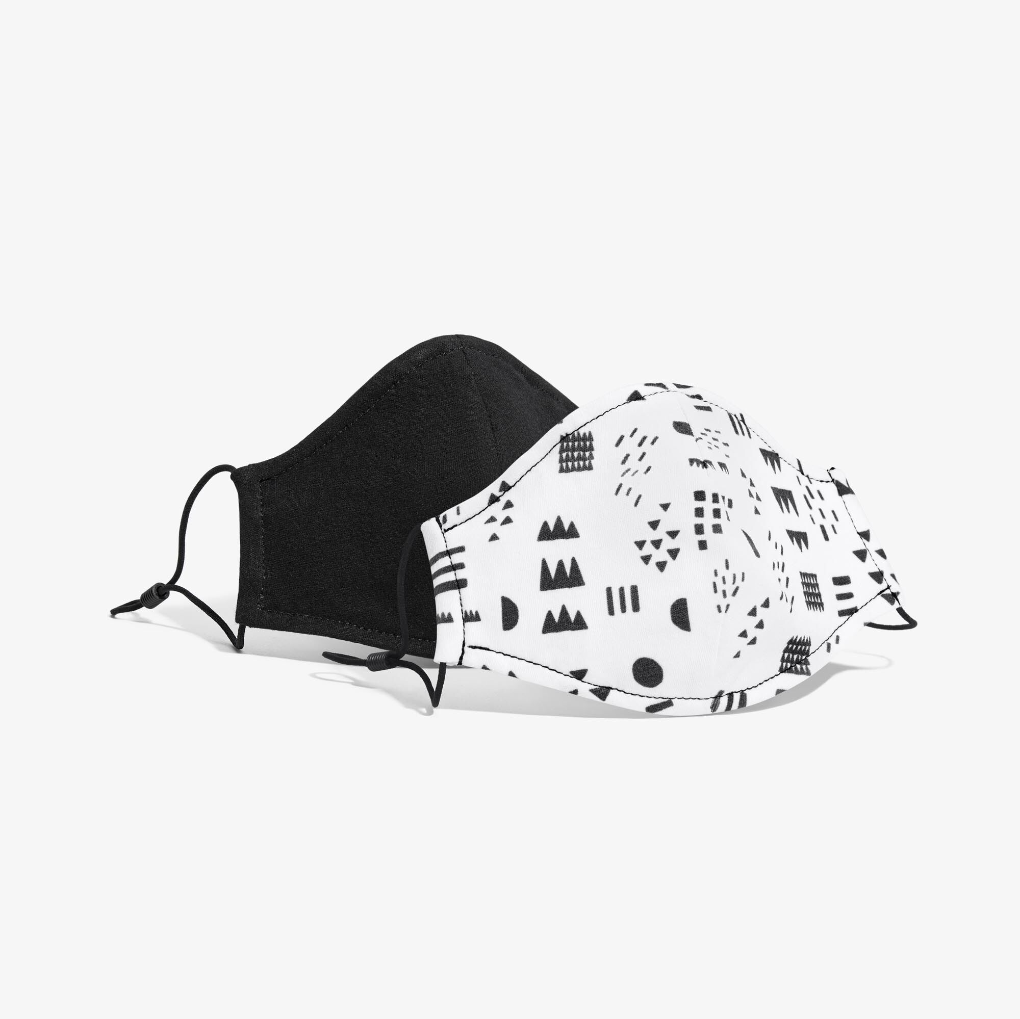 Adult Cotton Face Masks, 2-Pack, Pattern Play