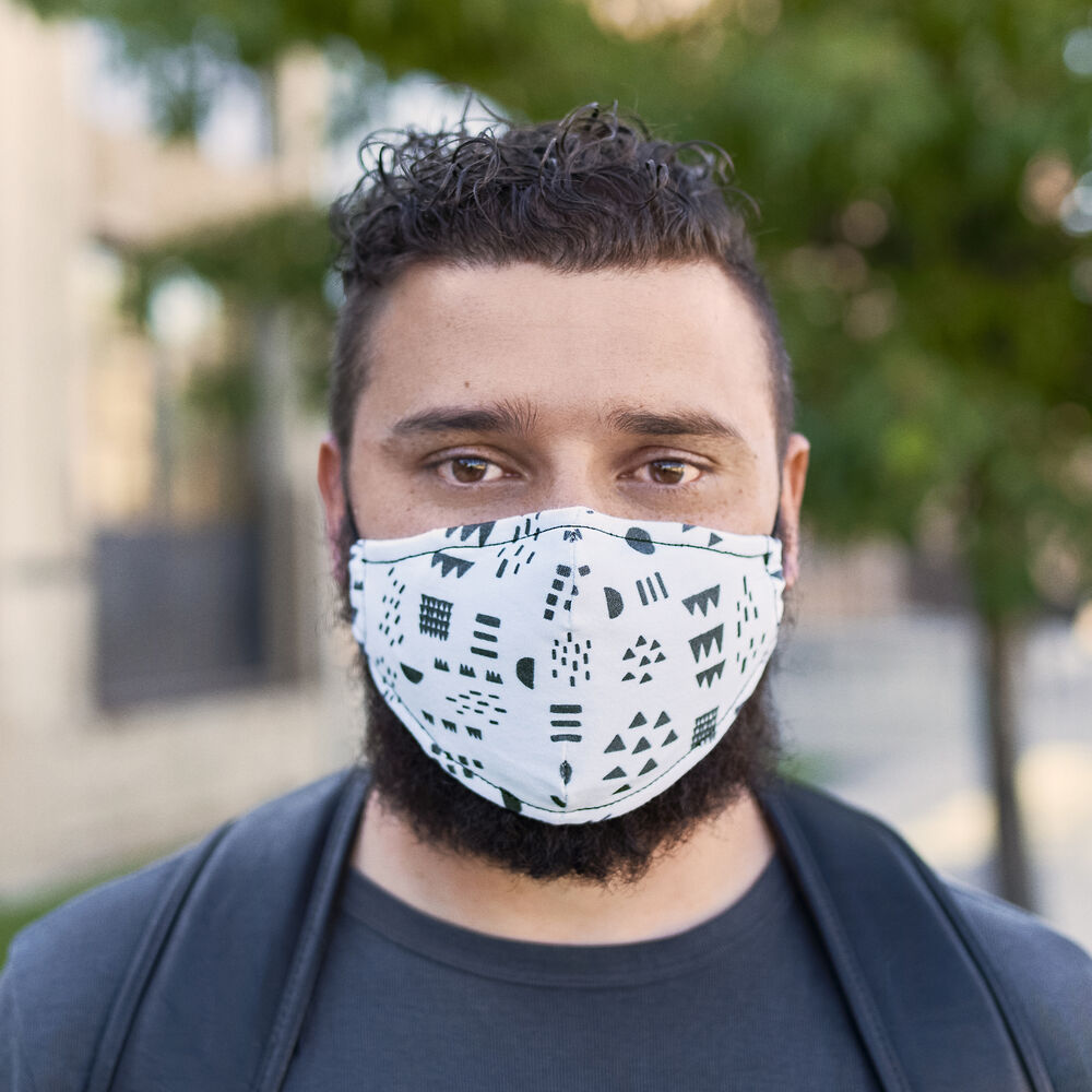 Adult Cotton Face Masks, 2-Pack, Pattern Play