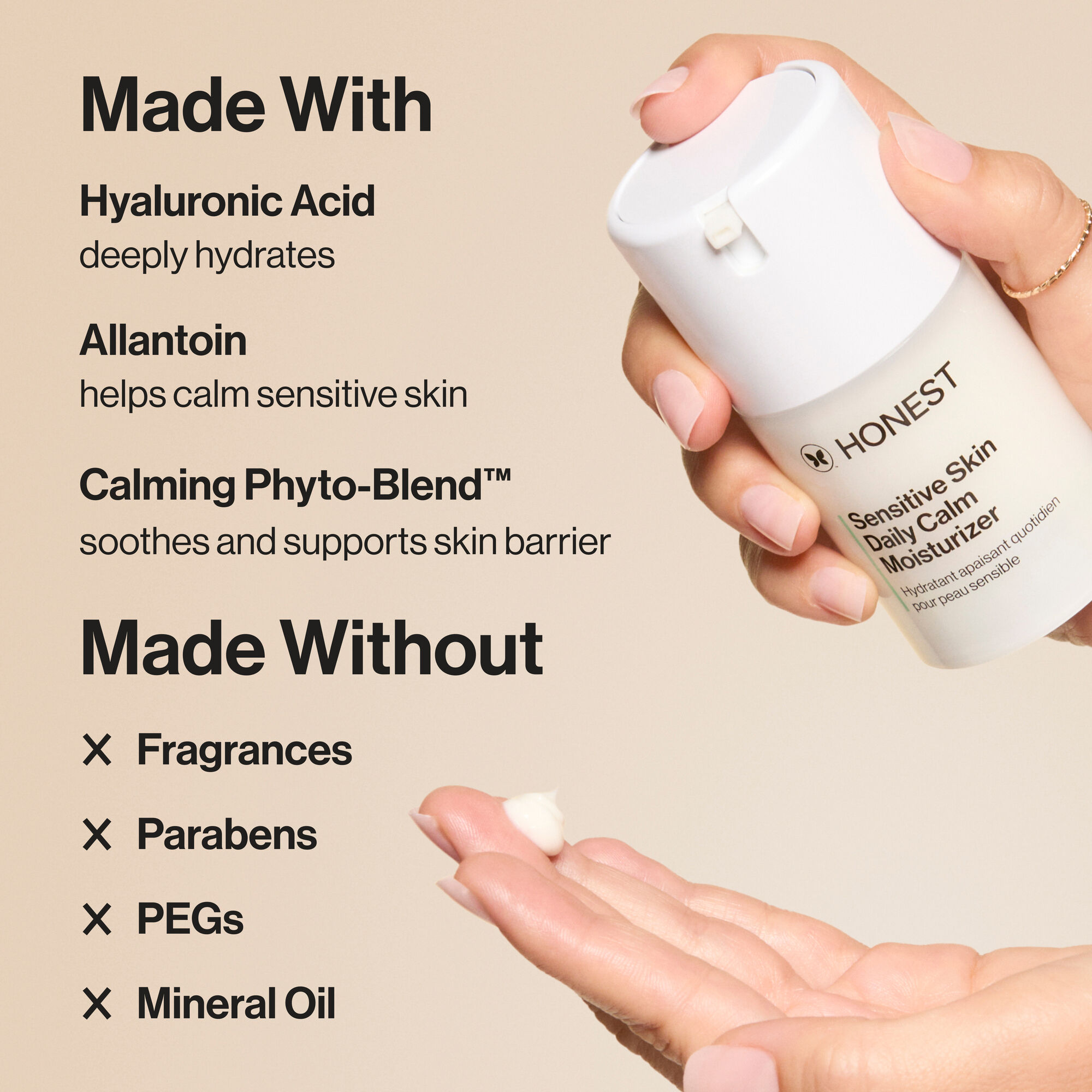 The Daily Calm Leichte Feuchtigkeitscreme Von Honest – Beruhigende Gesichtspflege Mit Hyaluron Für Empfindliche Haut (1,7 Oz / 50 Ml)