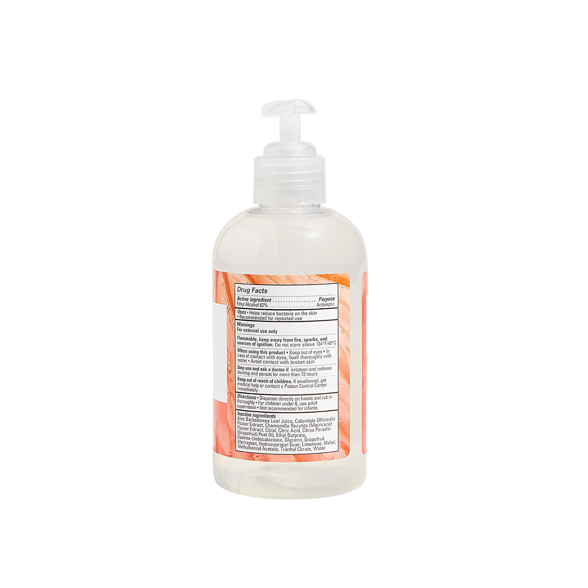 Back of Product - Hand Sanitizer Gel