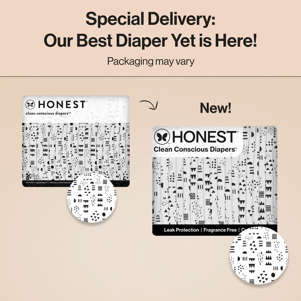 Honest Clean Conscious Diaper®, Pattern Play, Size 2