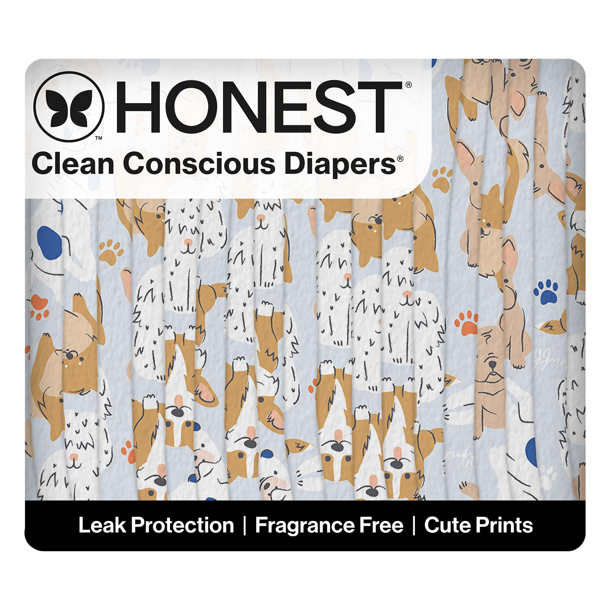 Honest Clean Conscious Diaper®, It's A Paw-ty, Size 3