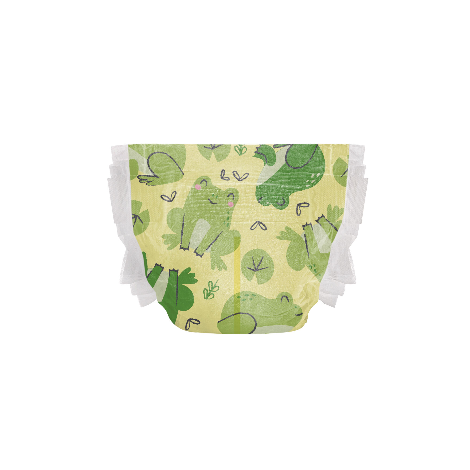 Clean Conscious Diaper, Ur Ribbiting, Size 1