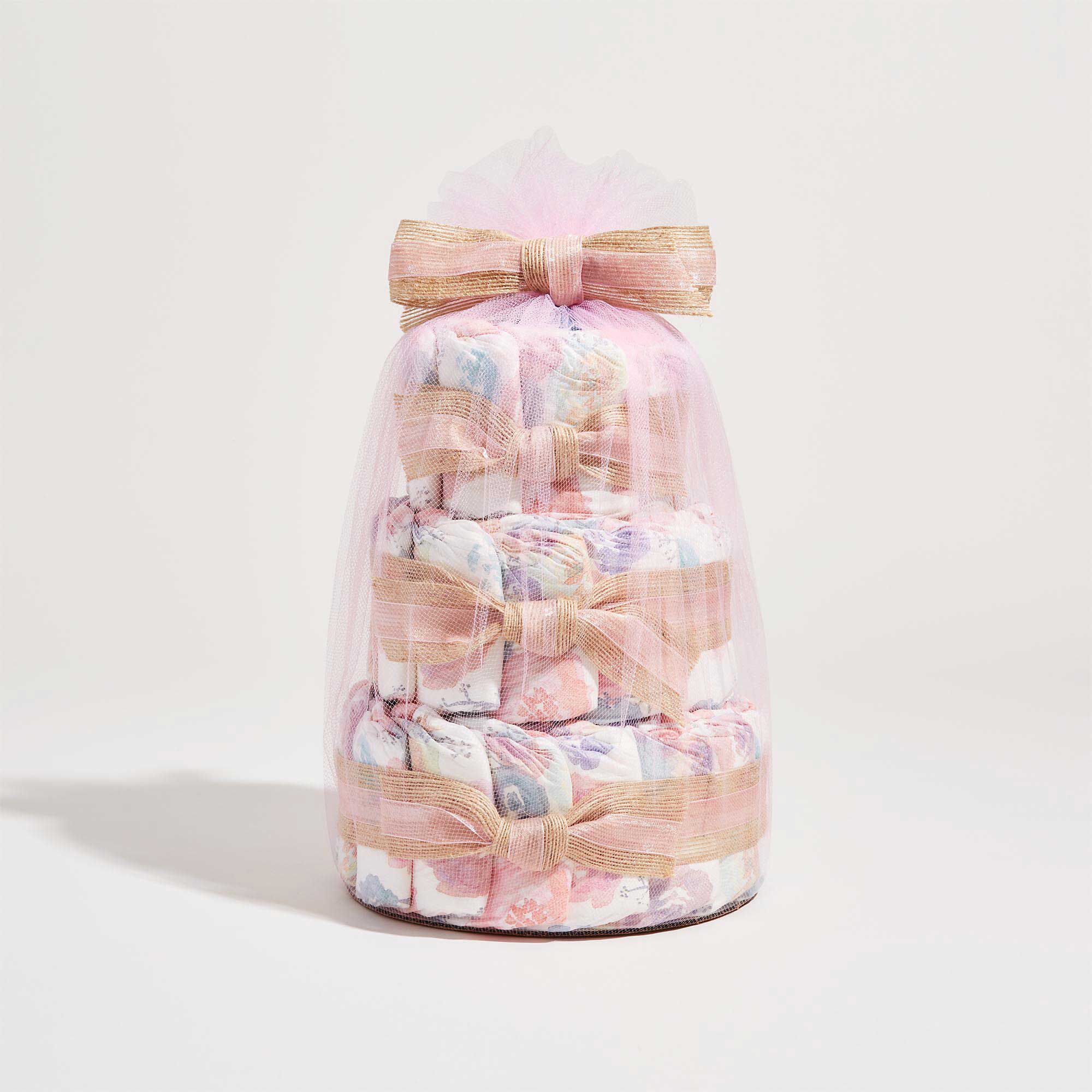 Mini Diaper Cake, Rose Blossom