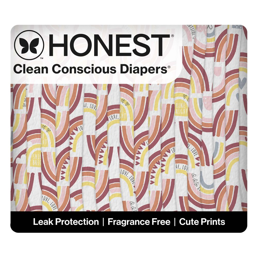 Honest Clean Conscious Diaper®, Catching Rainbows, Size 5