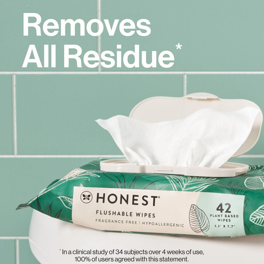Flushable Wipes, Tropical Leaves, 336 Count