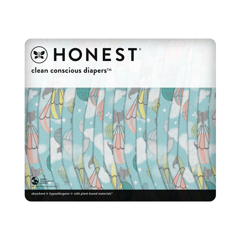 Honest Wetness Indicator Diapers - Plant-Based & Fragrance-Free